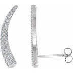 14K Yellow 3/8 CTW Natural Diamond Ear Climbers