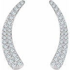 14K Yellow 3/8 CTW Natural Diamond Ear Climbers