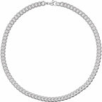 8mm Curb Chain Necklace - Sterling Silver