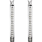 30 Mm 1 Ctw Natural Diamond Inside-Outside Hoop Earrings - 14K Gold (Y W Or R)