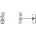 14K White 1/8 CTW Natural Diamond Petite Ear Climbers