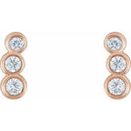 14K White 1/8 CTW Natural Diamond Petite Ear Climbers
