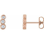 14K White 1/8 CTW Natural Diamond Petite Ear Climbers