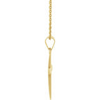 17mm x 11.5mm Cross 18" Necklace - 14K Gold (Y, W, or R), or Sterling Silver