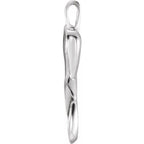 14K White Heart Pendant