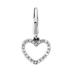14K White .08 CTW Natural Diamond Heart Charm/Pendant