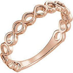 Infinity-Inspired Ring - 14k Gold (Y, W or R), Platinum, Sterling Silver
