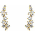 14K White 1/3 CTW Natural Diamond Ear Climbers