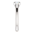 5.2 mm Round 0.6 CTW Diamond Engagement Ring - 14k White Gold or Platinum