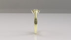0.33 Ctw East-West Sideways Oval Signet Diamond Ring - 14K 18K (Yellow White Rose) Platinum Rings