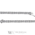 4mm Round Cubic Zirconia Line Tennis Bracelet - Sterling Silver