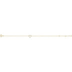 14K Yellow .06 CTW Natural Diamond Heart 6-7" Bracelet