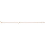 14K Rose .06 CTW Natural Diamond Heart 6-7" Bracelet