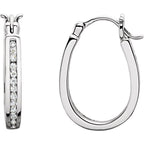 22.5 Mm 1/2 Ctw Natural Diamond Inside-Outside Hoop Earring - 14K Gold (Y W Or R) Earrings
