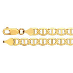 6.3mm Diamond Cut Flat Anchor Chain 20" - 14k Yellow Gold