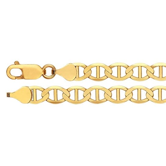 6.3mm Diamond-Cut Flat Anchor Chainv20" - 14k Yellow Gold