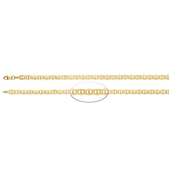 4.5mm Diamond-Cut Anchor Chain 20" - 14k Yellow Gold