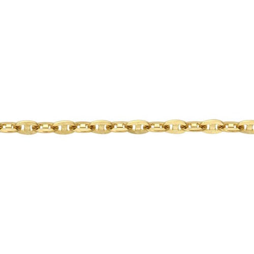 1.4mm Diamond-Cut Anchor Chain 16" 18" 20" - 14k Yellow Gold