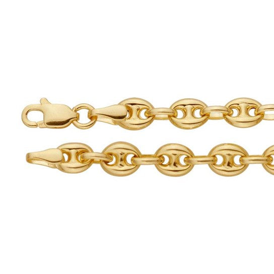 4.7mm Puffed Anchor Chain 18" - 14k Yellow Gold