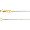1mm Box Chain Bracelet or Necklace - 14k Gold (Y, W), or Sterling Silver