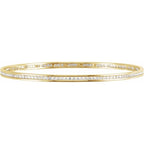 2.25 CTW or 1.5 CTW Natural Diamond Stackable Bangle 8" Bracelet - 14k Gold (Yellow, White or Rose) wwdesignjewelers.com