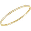 2.25 CTW or 1.5 CTW Natural Diamond Stackable Bangle 8" Bracelet - 14k Gold (Yellow, White or Rose) wwdesignjewelers.com