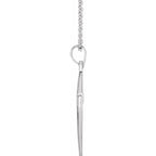 20mm x 13.7mm Cross 18" Necklace - 14K Gold (Y, W, or R), or Sterling Silver