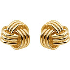 14K Yellow 10.5mm Knot Earrings