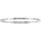 2.25 CTW or 1.5 CTW Natural Diamond Stackable Bangle 8" Bracelet - 14k Gold (Yellow, White or Rose) wwdesignjewelers.com