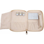 Leatherette Jewelry Travel Case - Silver, Black, Pink, Cream