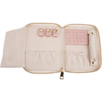 Leatherette Jewelry Travel Case - Silver, Black, Pink, Cream