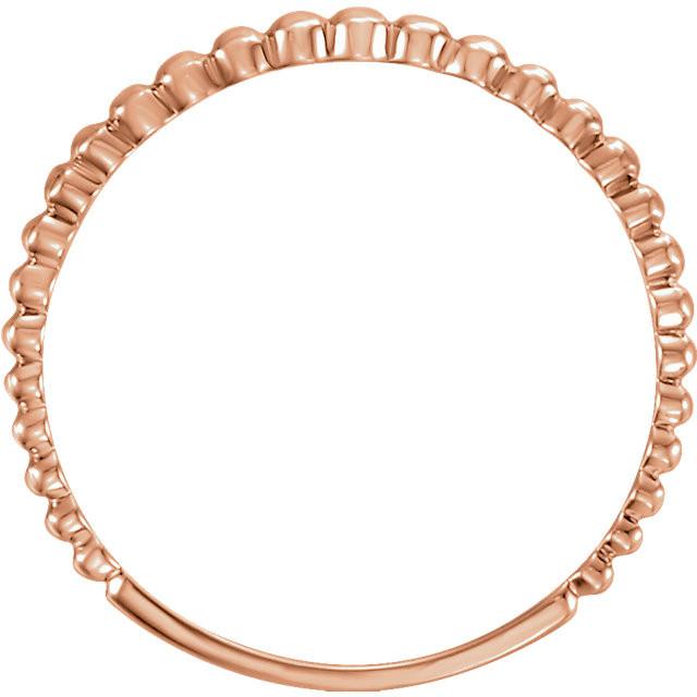 Beaded Stackable Ring - 14k Gold (Y W or R) Rings