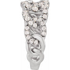 1 CTW Lab-Grown Diamond Chain Wedding Anniversary Band Stackable Ring - 14k Gold (Y, W or R)