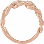 1 CTW Lab-Grown Diamond Chain Wedding Anniversary Band Stackable Ring - 14k Gold (Y, W or R)