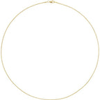 1mm Rounded Box Chain Bracelet or Necklace - 14k Gold (Y, R), or Sterling Silver