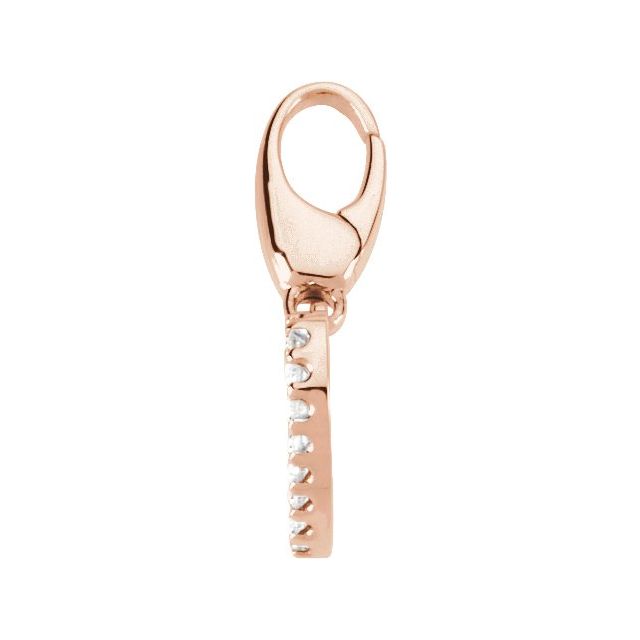 14K Rose .08 CTW Natural Diamond Heart Charm/Pendant