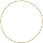 2.6mm Rounded Box Chain Bracelet or Necklace - 14k Gold (Y, W, R), or Sterling Silver