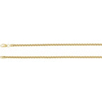 2.6mm Rounded Box Chain Bracelet or Necklace - 14k Gold (Y, W, R), or Sterling Silver