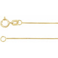 0.55mm Box Chain Bracelet or Necklace - 14k Gold (Y, R, W), or Sterling Silver