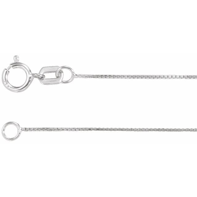 0.55mm Box Chain Bracelet or Necklace - 14k Gold (Y, R, W), or Sterling Silver