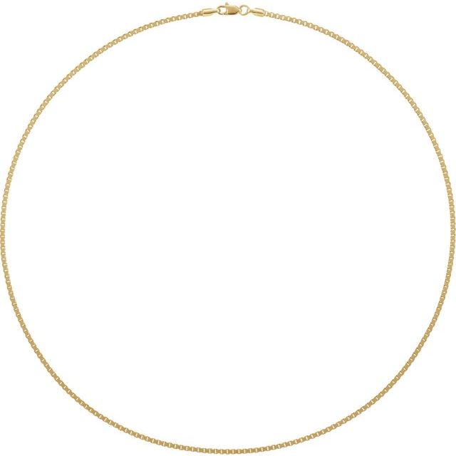 1.82Mm Box Chain Bracelet Or Necklace - 14K Gold (Y R W) Sterling Silver