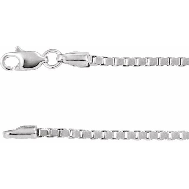 1.82Mm Box Chain Bracelet Or Necklace - 14K Gold (Y R W) Sterling Silver
