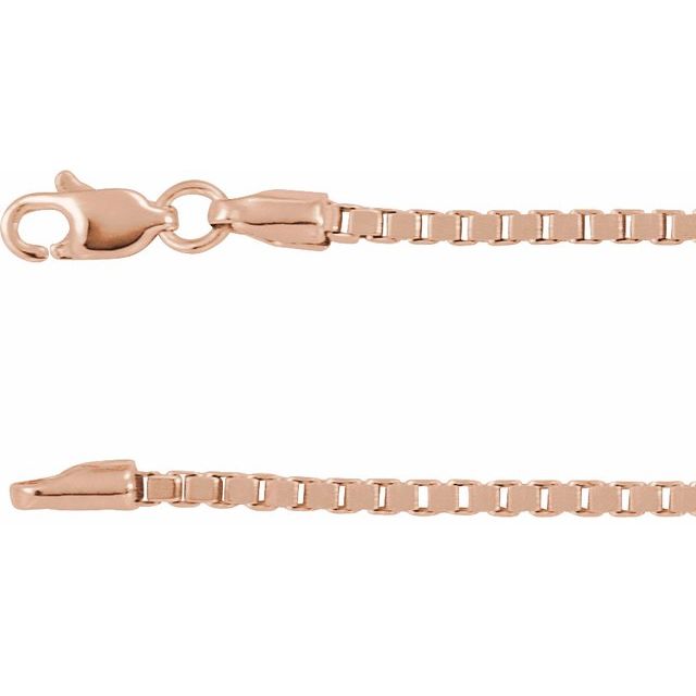 1.82Mm Box Chain Bracelet Or Necklace - 14K Gold (Y R W) Sterling Silver