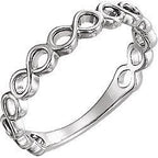 Infinity-Inspired Ring - 14k Gold (Y, W or R), Platinum, Sterling Silver