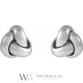 6mm Knot Earrings - 14K Gold (Yellow or White), Sterling Silver