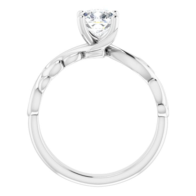 1Ct Swirl Engagement Ring - Platinum 18K 14K Or 10K (Y W R) Rings