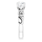 1Ct Swirl Engagement Ring - Platinum 18K 14K Or 10K (Y W R) Rings