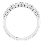 5/8 Ctw Natural Diamond Floral Anniversary Band Ring - Platinum Or 14K Gold (Y W R) Rings