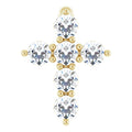 14K Yellow 1/6 CTW Natural Diamond Cross Pendant