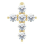 14K Yellow 1/6 CTW Lab-Grown Diamond Cross Pendant